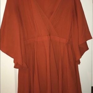 Rusty Orange Boohoo cocktail dress size 16